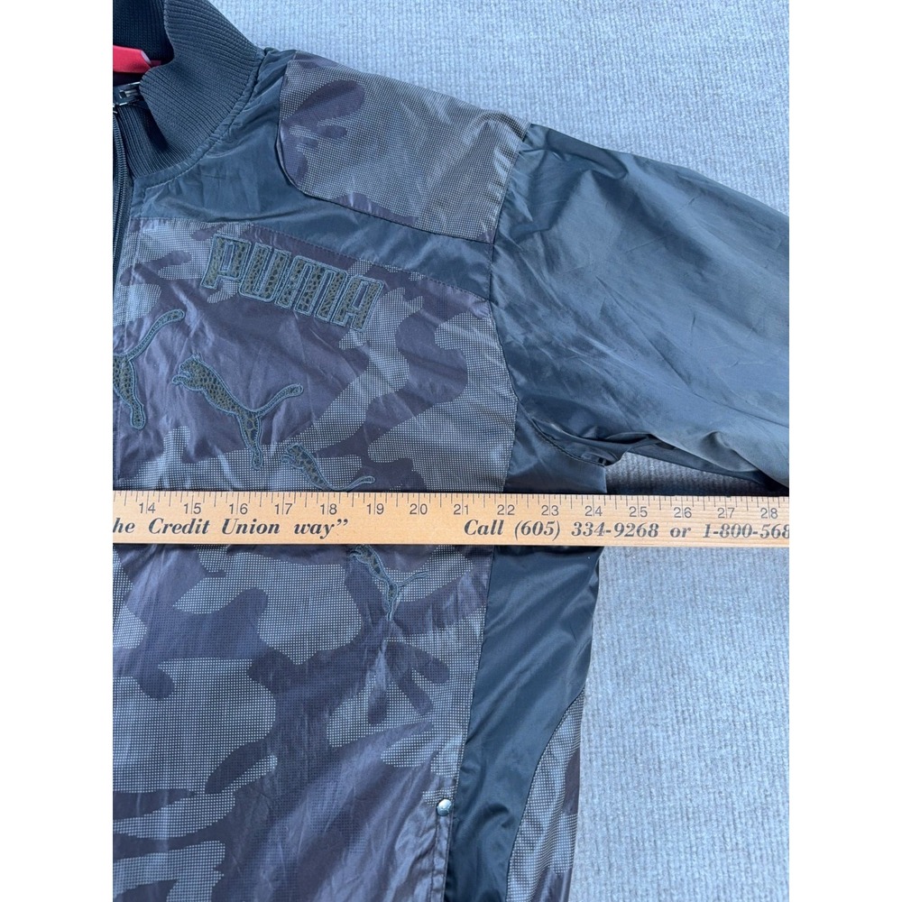 RARE: Puma "Augusto Single Tour" Green/Brown Camo Embroidered Quilted Jacket XXL - Picture 8 of 11